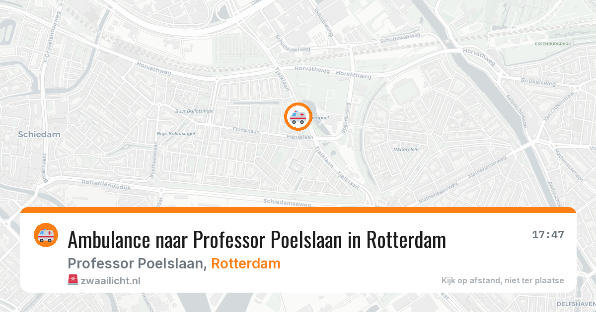 Ambulance naar Professor Poelslaan in Rotterdam — 14 mei 2026