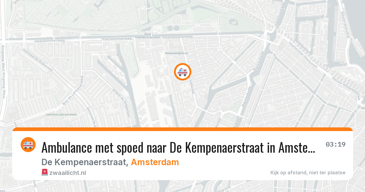 Ambulance met spoed naar De Kempenaerstraat in Amsterdam — 17 mei 2026