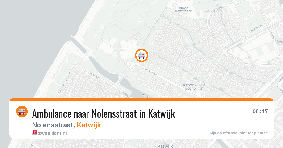 Ambulance naar Nolensstraat in Katwijk — 12 aug 2026