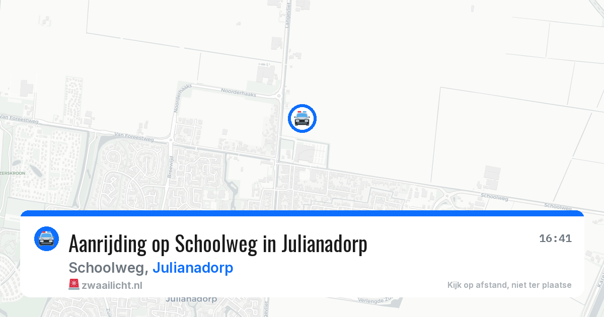 Aanrijding op Schoolweg in Julianadorp — 25 mei 2026