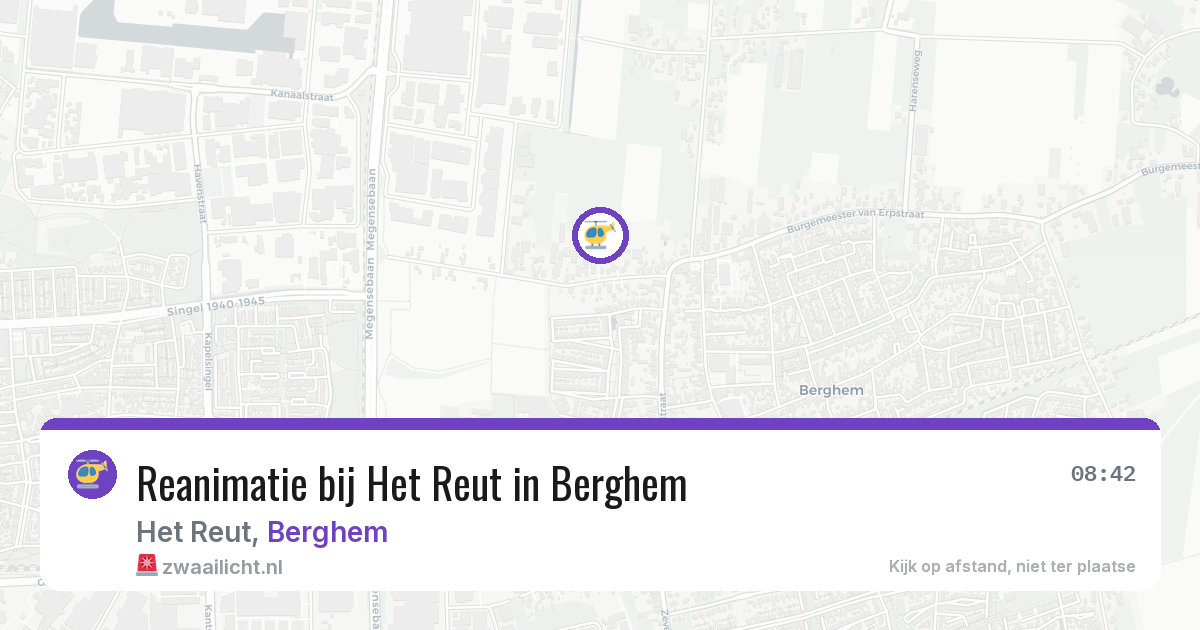 Reanimatie bij Het Reut in Berghem — 2 jun 2026
