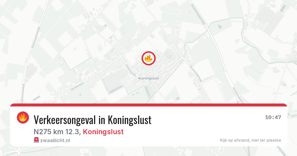 Verkeersongeval in Koningslust — 24 jul 2026
