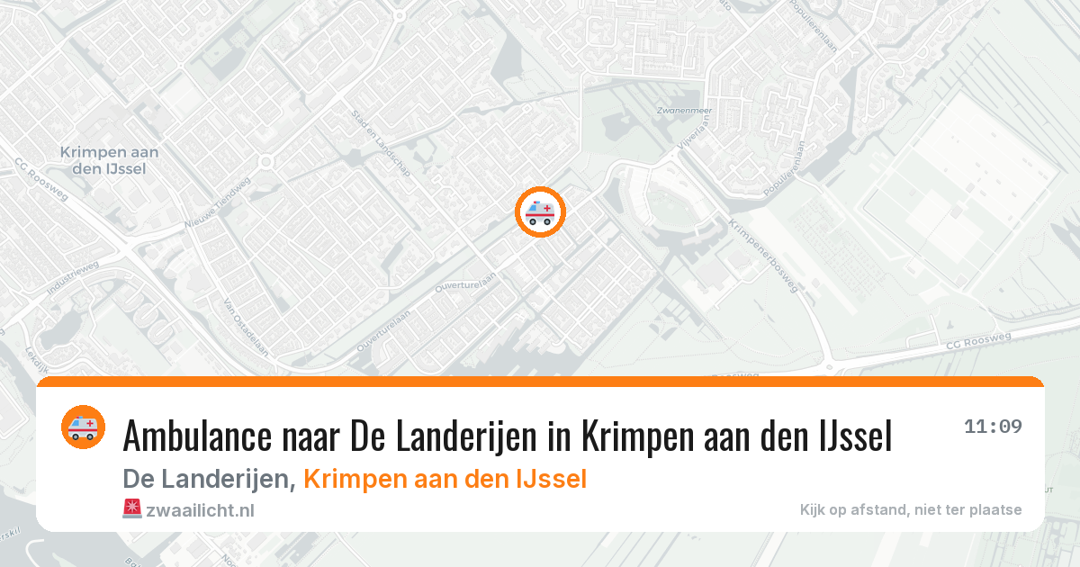 Ambulance naar De Landerijen in Krimpen aan den IJssel — 14 jun 2026