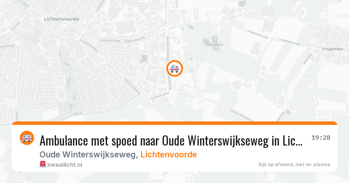 Ambulance met spoed naar Oude Winterswijkseweg in Lichtenvoorde — 22 apr 2026