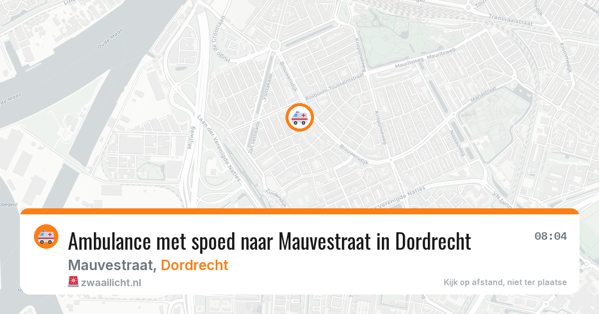 Ambulance met spoed naar Mauvestraat in Dordrecht — 29 apr 2026
