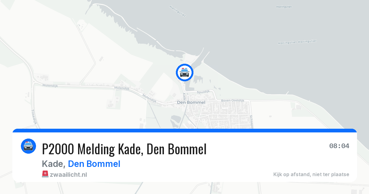 P2000 Melding Kade, Den Bommel — 27 jun 2026