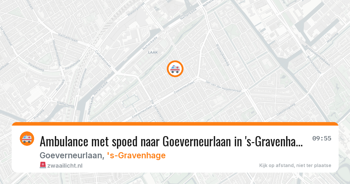 Ambulance met spoed naar Goeverneurlaan in 's-Gravenhage — 10 jul 2026