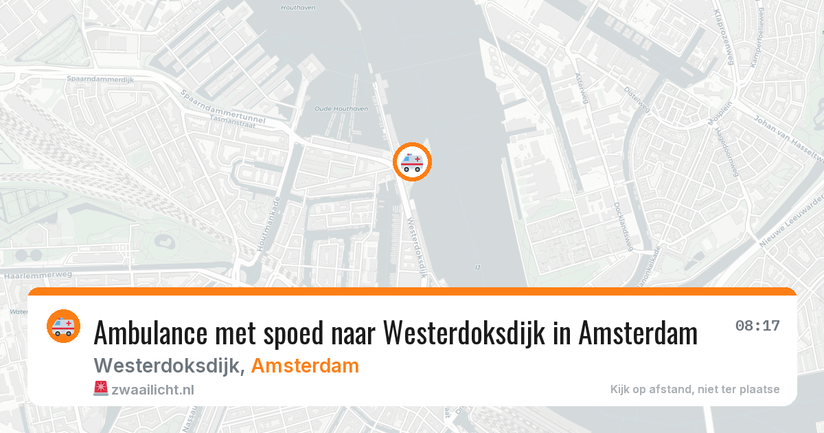 Ambulance met spoed naar Westerdoksdijk in Amsterdam — 28 mei 2026
