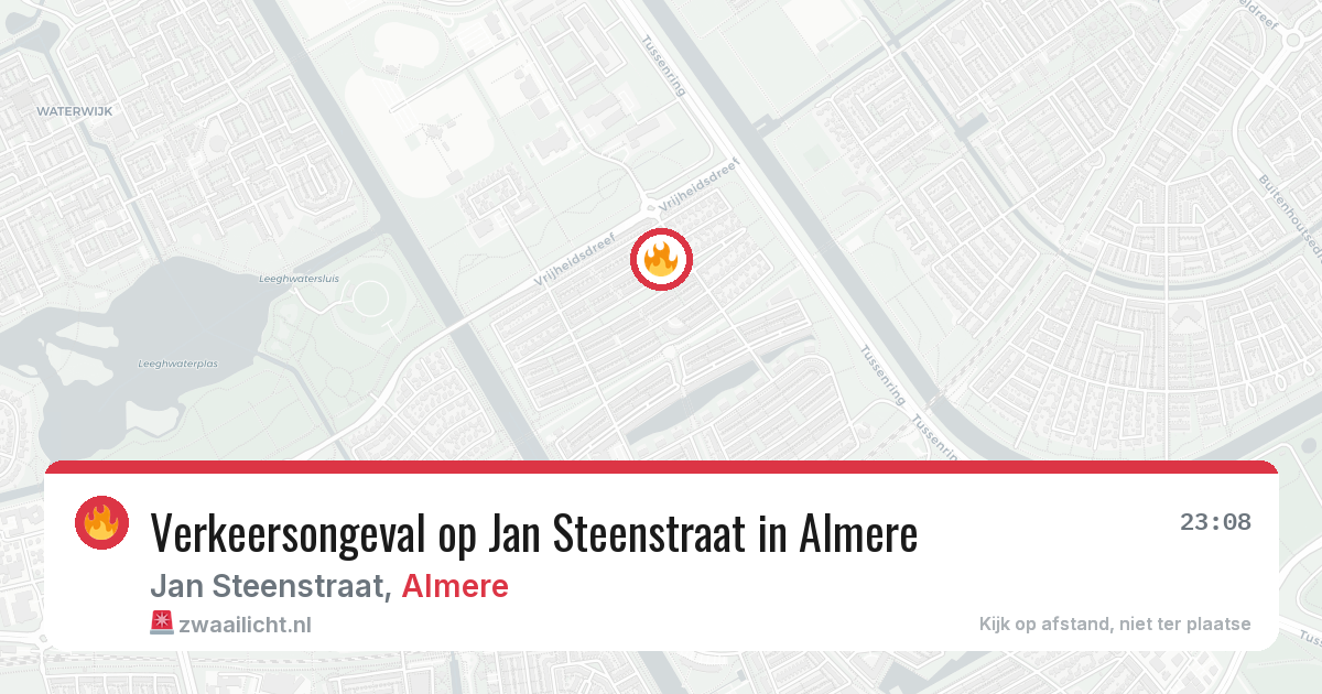 Verkeersongeval op Jan Steenstraat in Almere — 6 jul 2026