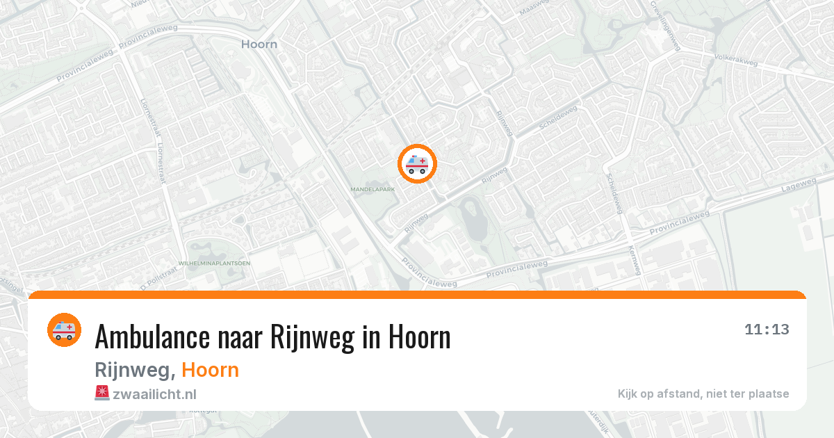 Ambulance naar Rijnweg in Hoorn — 30 apr 2026