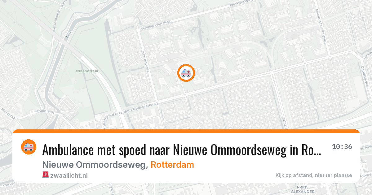 Ambulance met spoed naar Nieuwe Ommoordseweg in Rotterdam — 3 jul 2026