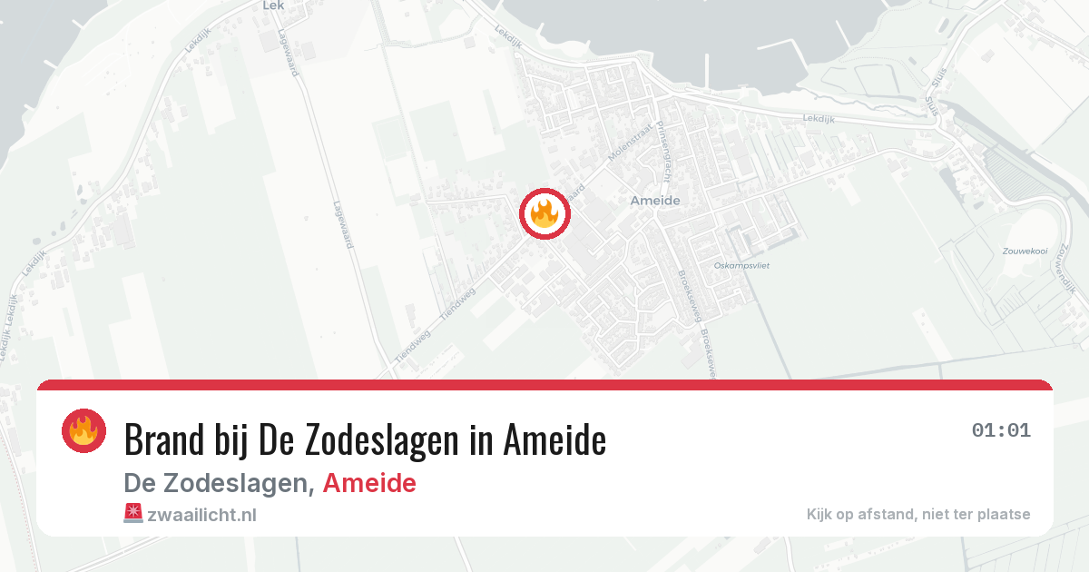 Brand bij De Zodeslagen in Ameide — 19 jun 2026