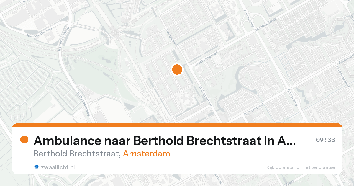 Ambulance naar Berthold Brechtstraat in Amsterdam — 23 aug 2026