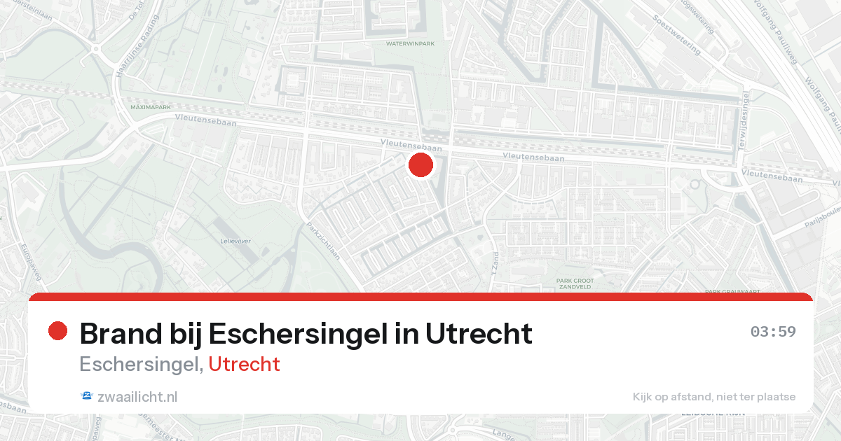 Brand bij Eschersingel in Utrecht — 17 aug 2026