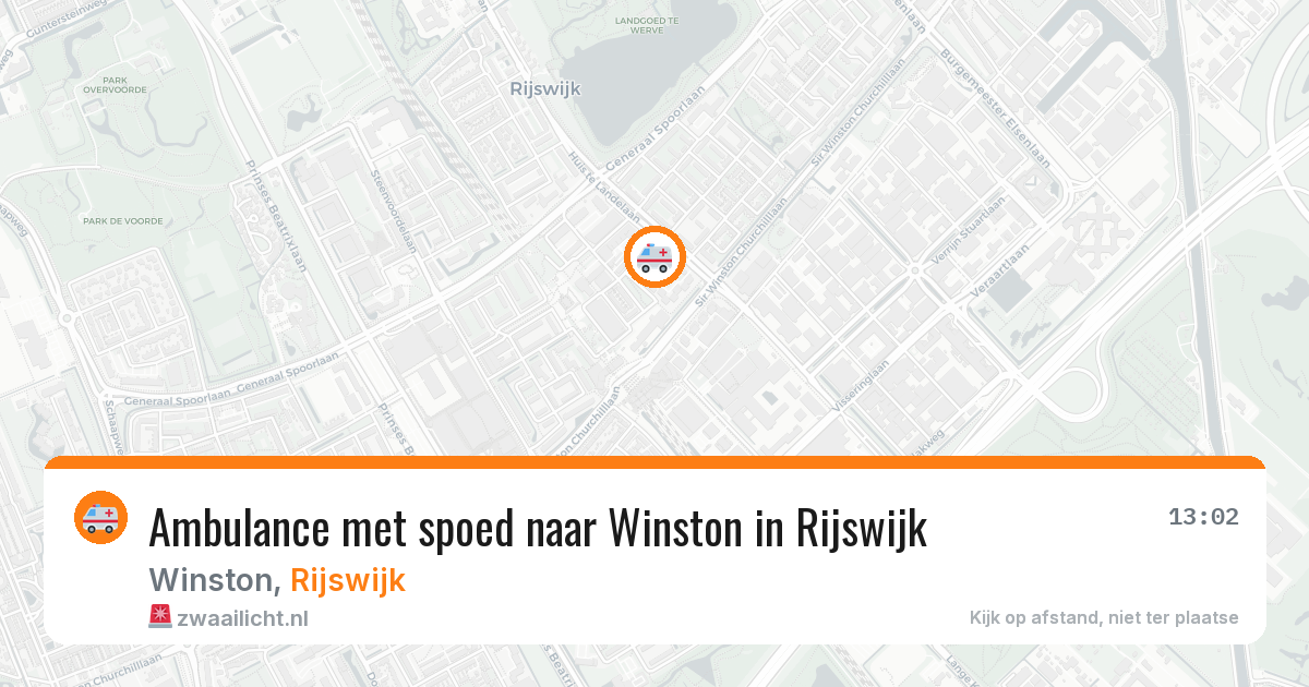 Ambulance met spoed naar Winston in Rijswijk — 12 aug 2026