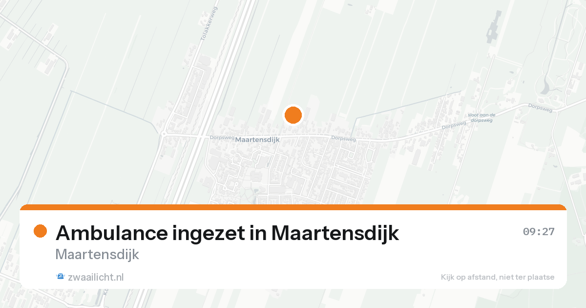 Ambulance ingezet in Maartensdijk — 13 aug 2026