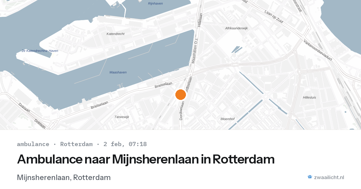 Ambulance naar Mijnsherenlaan in Rotterdam — 2 feb 2026