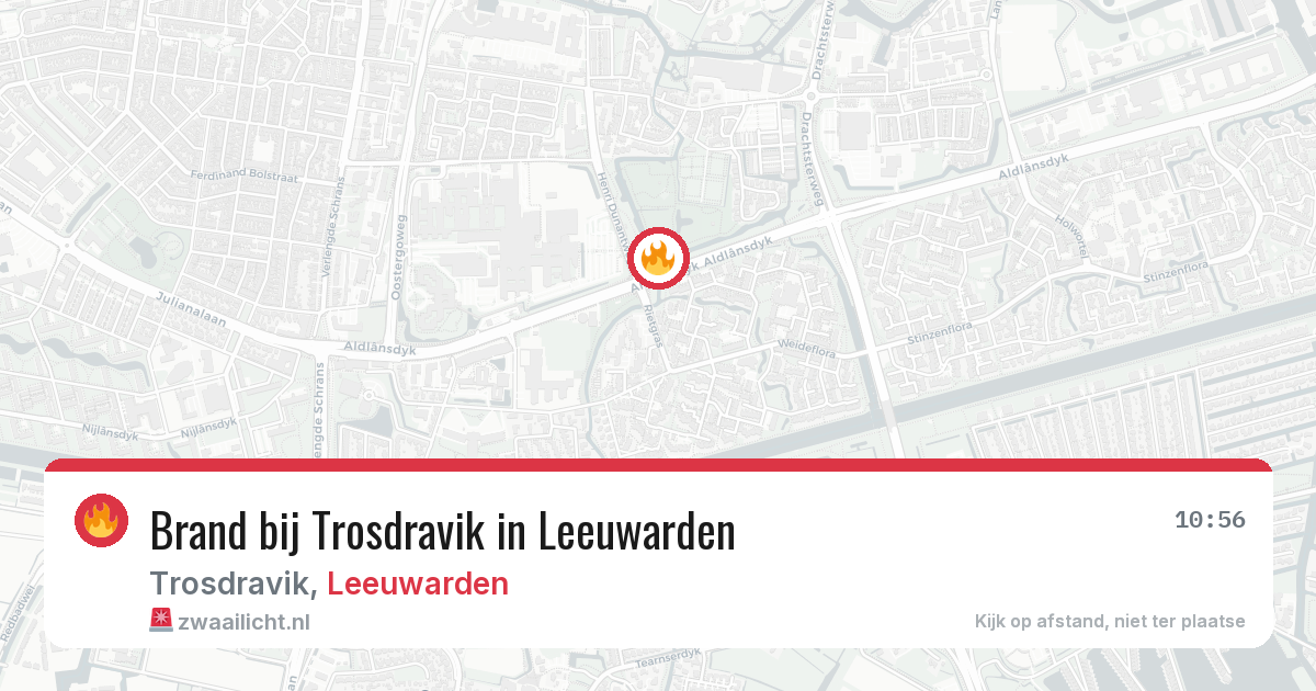 Brand bij Trosdravik in Leeuwarden — 27 mei 2026