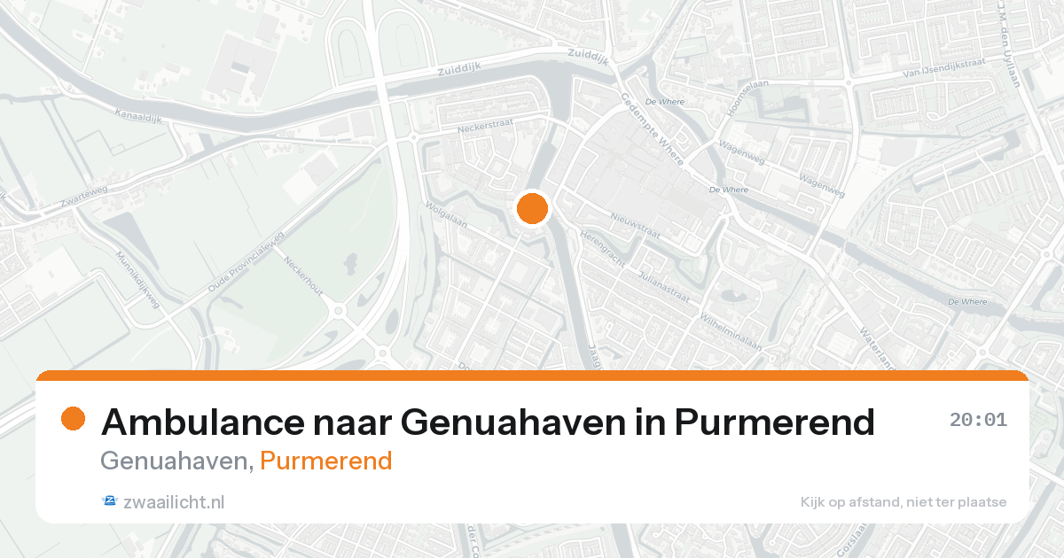 Ambulance naar Genuahaven in Purmerend — 24 aug 2026