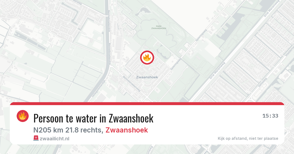 Persoon te water in Zwaanshoek — 28 mei 2026