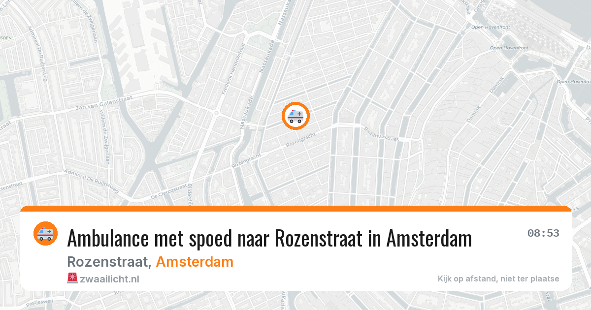 Ambulance met spoed naar Rozenstraat in Amsterdam — 13 jul 2026
