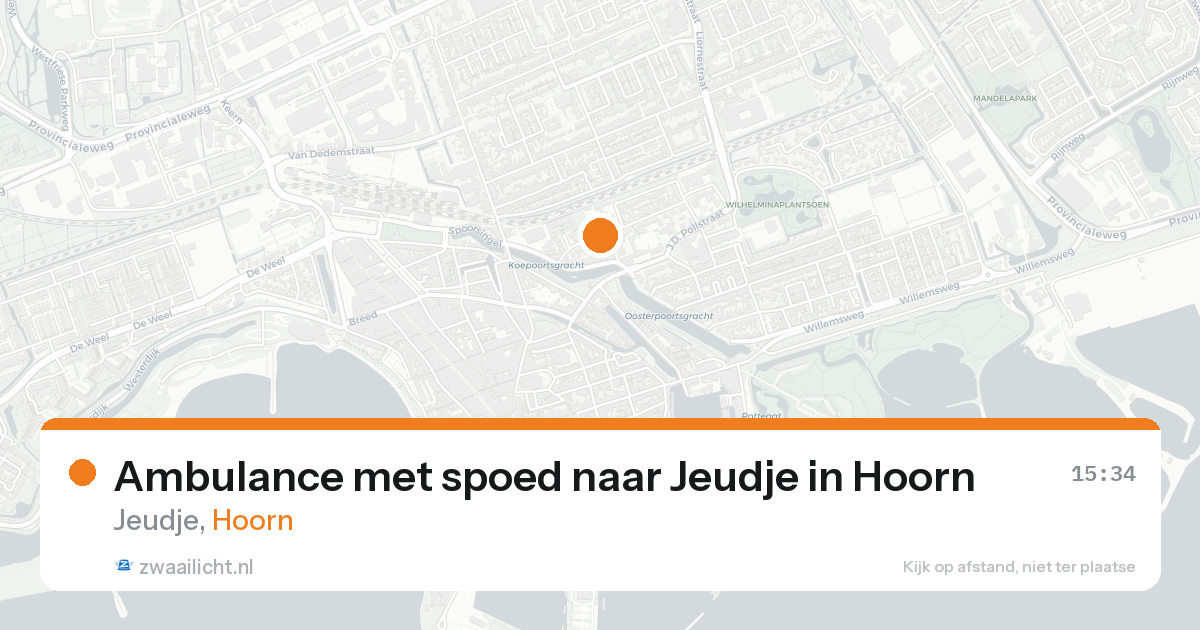 Ambulance met spoed naar Jeudje in Hoorn — 18 aug 2026