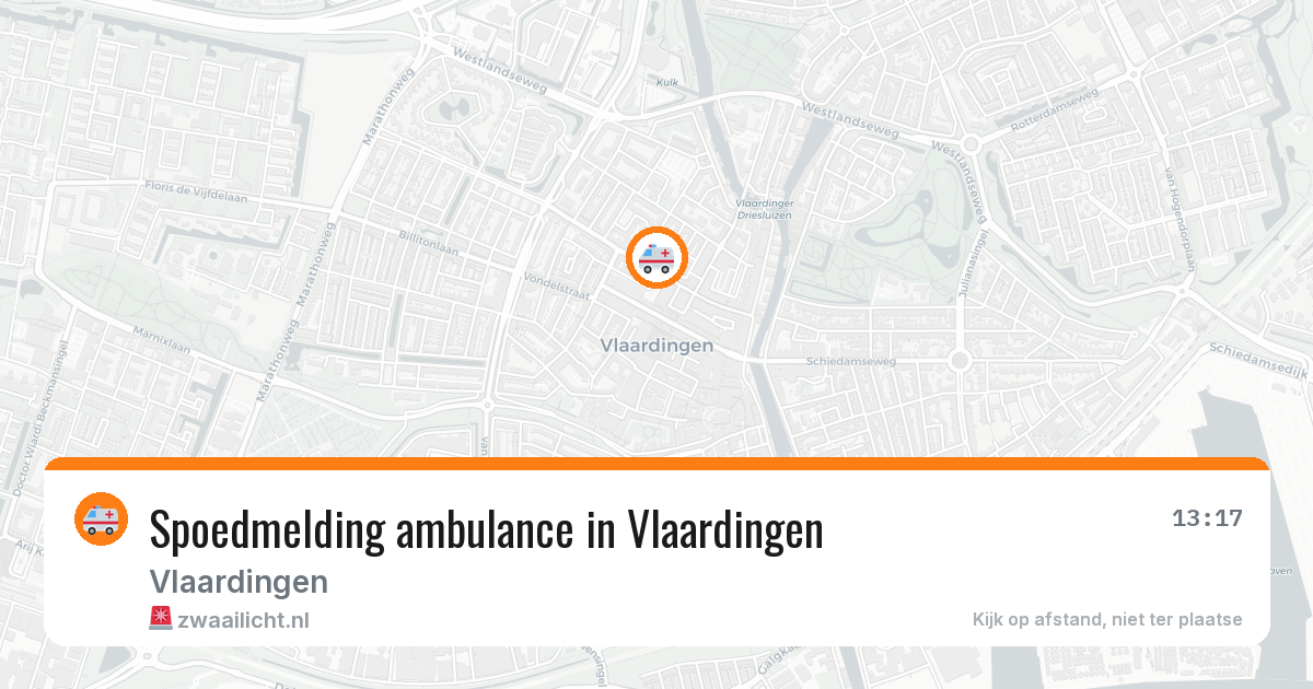 Spoedmelding ambulance in Vlaardingen — 22 mrt 2026