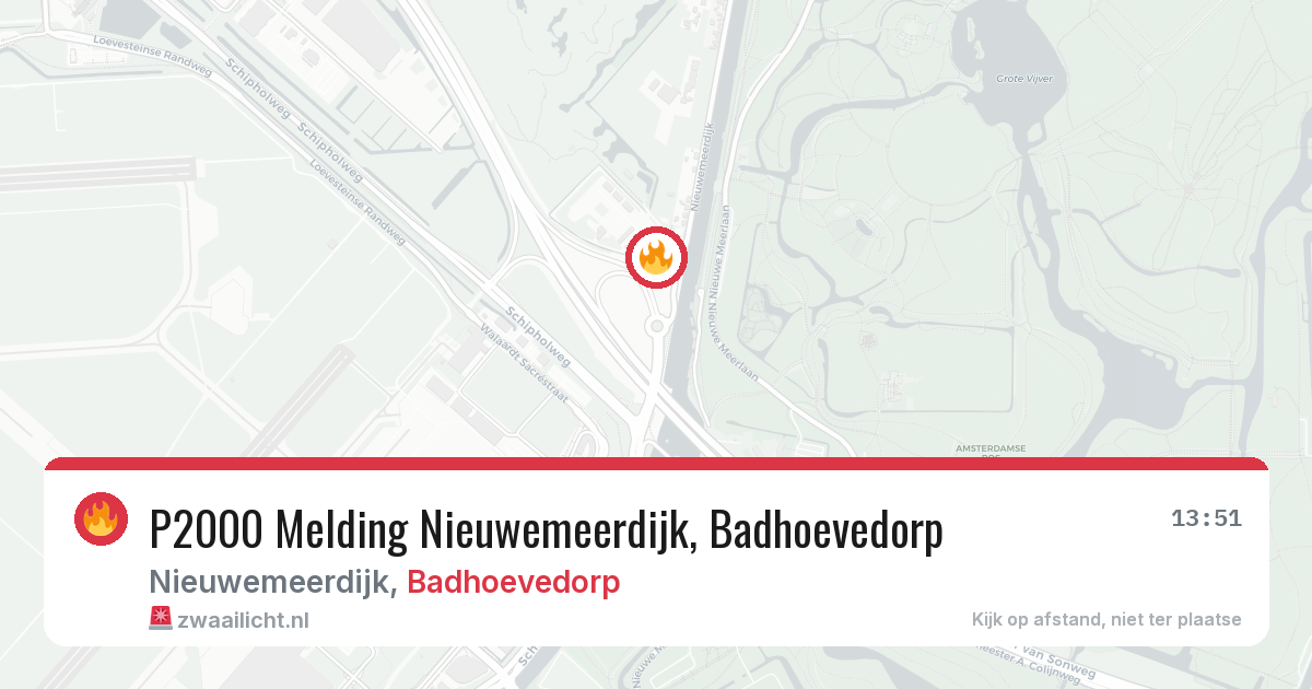 P2000 Melding Nieuwemeerdijk, Badhoevedorp — 30 jun 2026