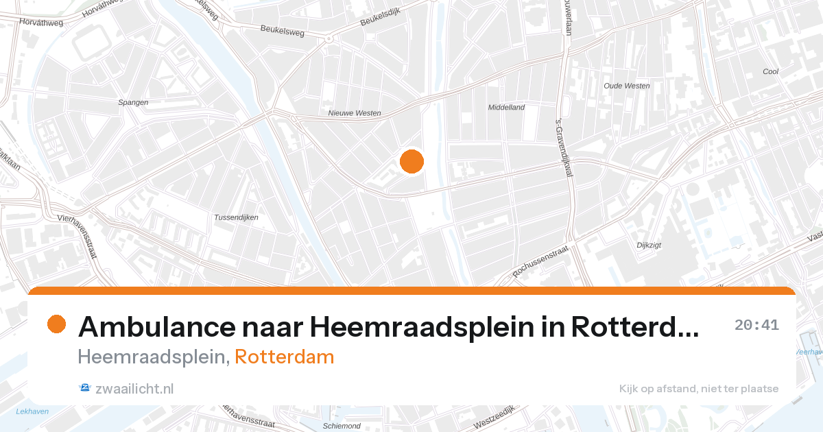 Ambulance naar Heemraadsplein in Rotterdam — 26 aug 2026