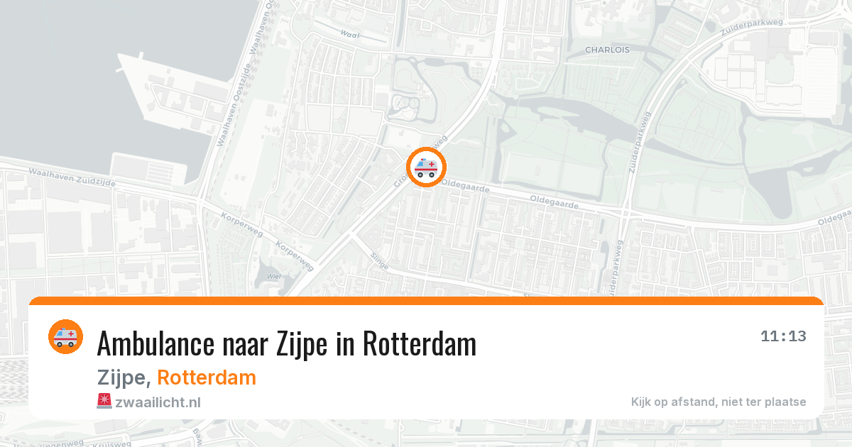 Ambulance naar Zijpe in Rotterdam — 15 jun 2026