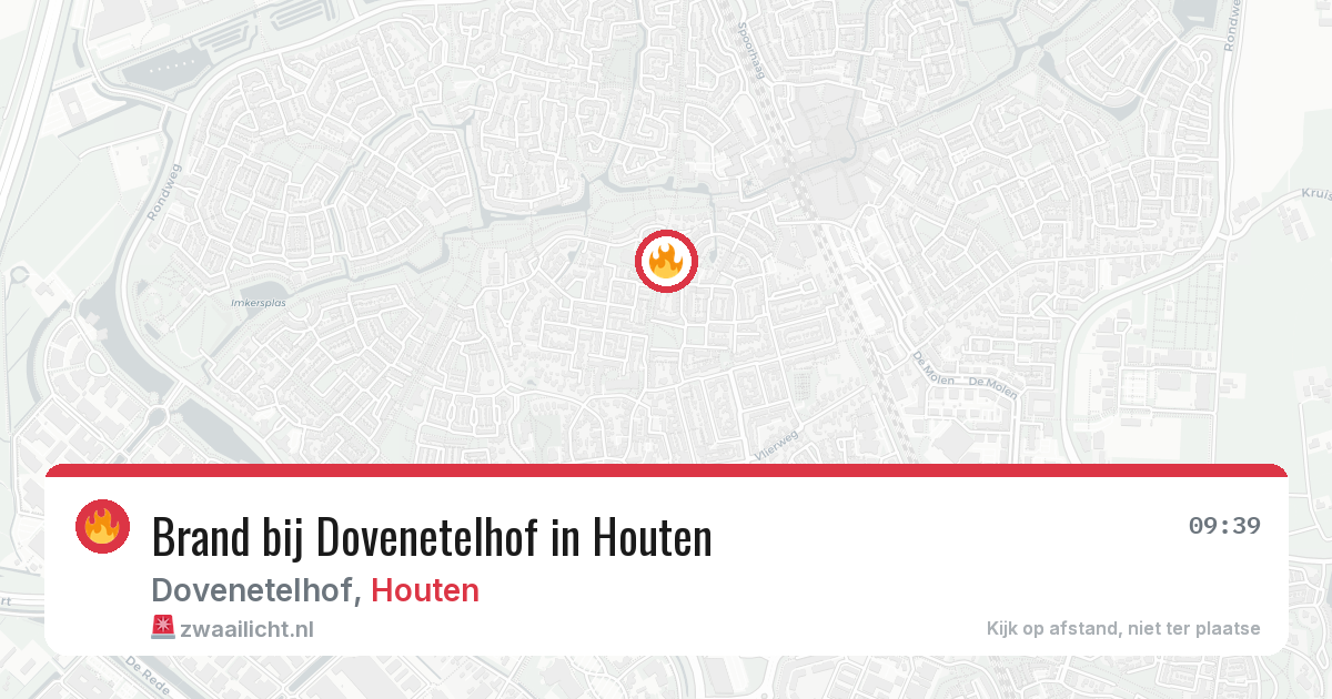 Brand bij Dovenetelhof in Houten — 3 aug 2026