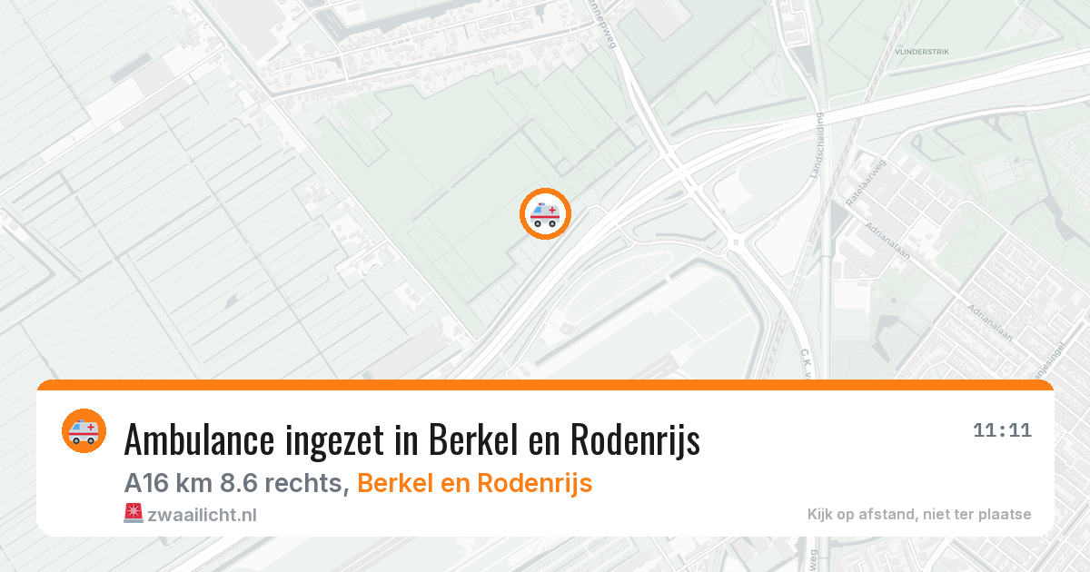 Ambulance ingezet in Berkel en Rodenrijs — 14 aug 2026