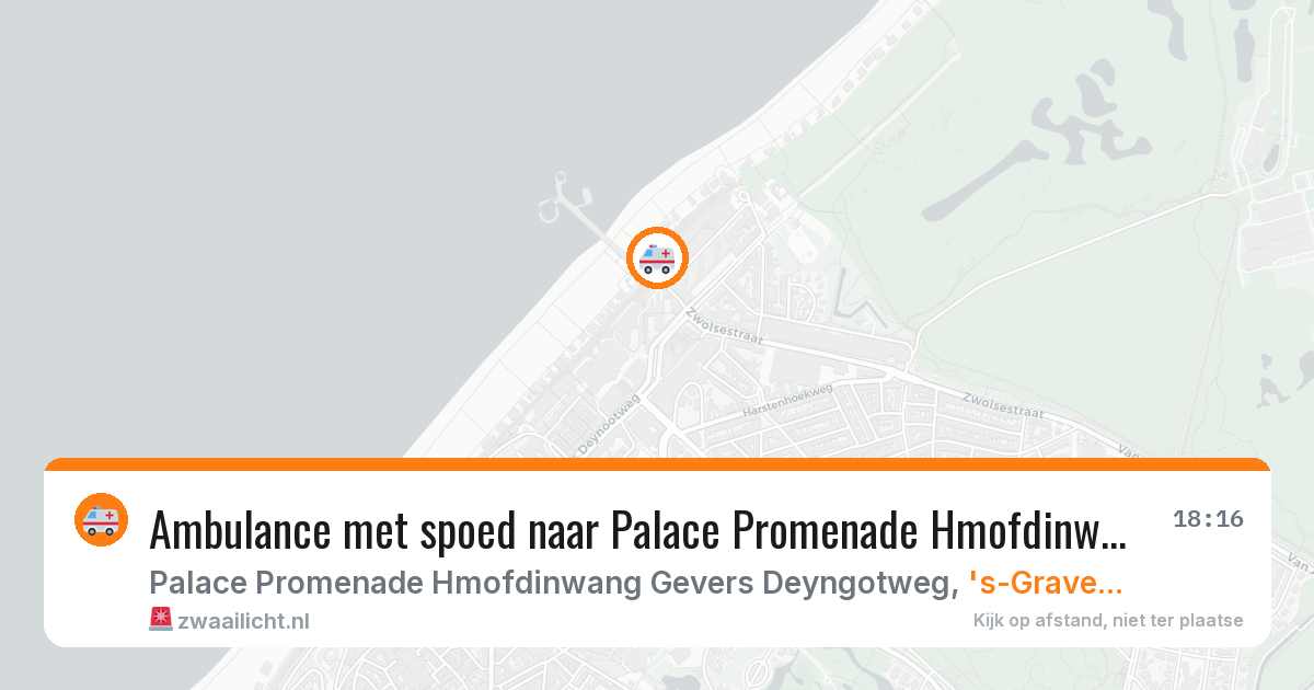 Ambulance met spoed naar Palace Promenade Hmofdinwang Gevers Deyngotweg in 's-Gravenhage — 7 jul 2026