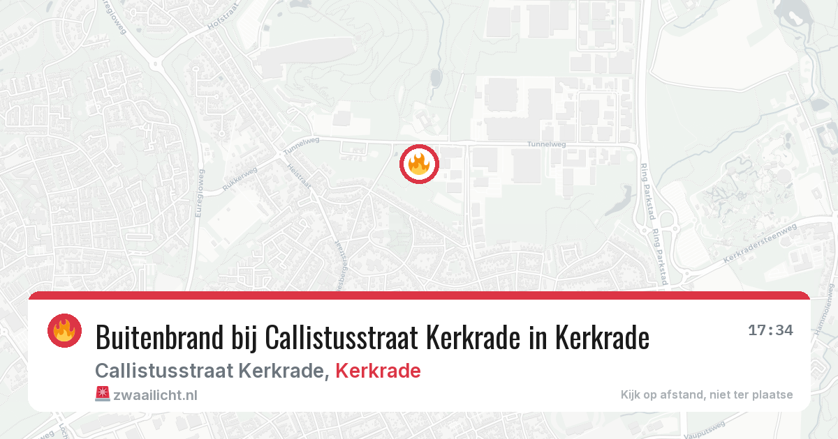 Buitenbrand bij Callistusstraat Kerkrade in Kerkrade — 31 jul 2026
