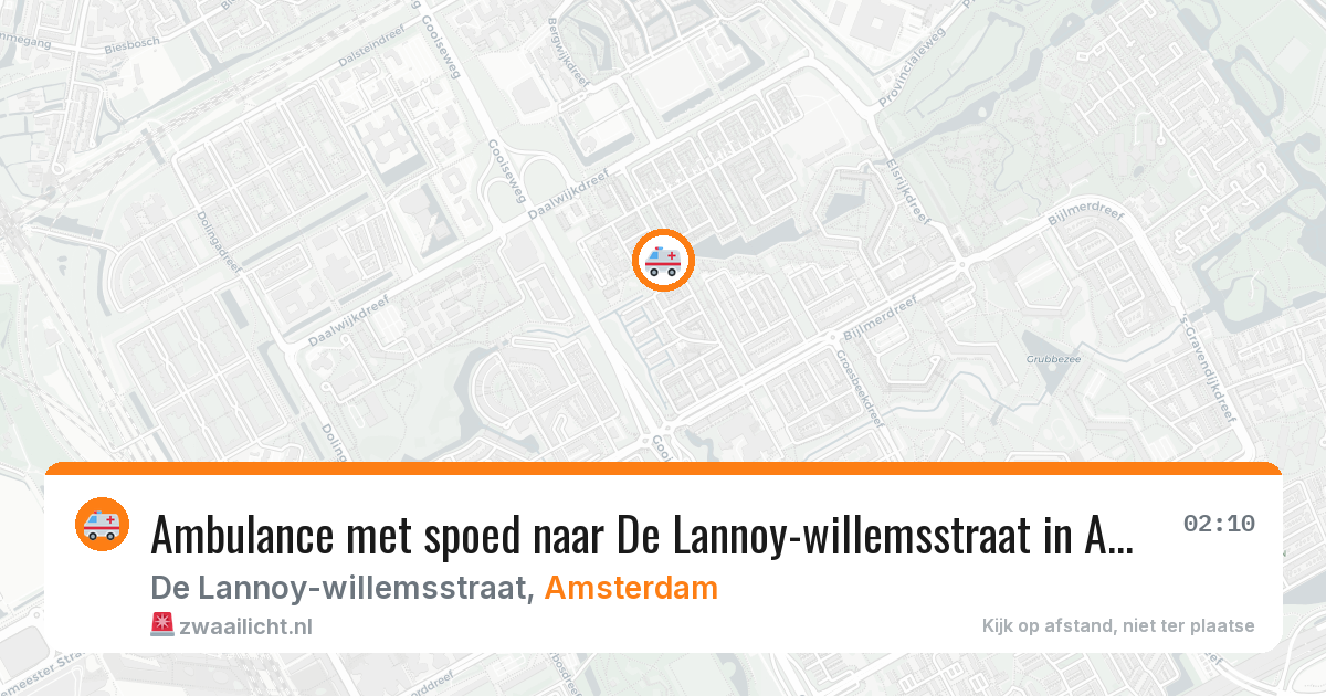 Ambulance met spoed naar De Lannoy-willemsstraat in Amsterdam — 20 mei 2026