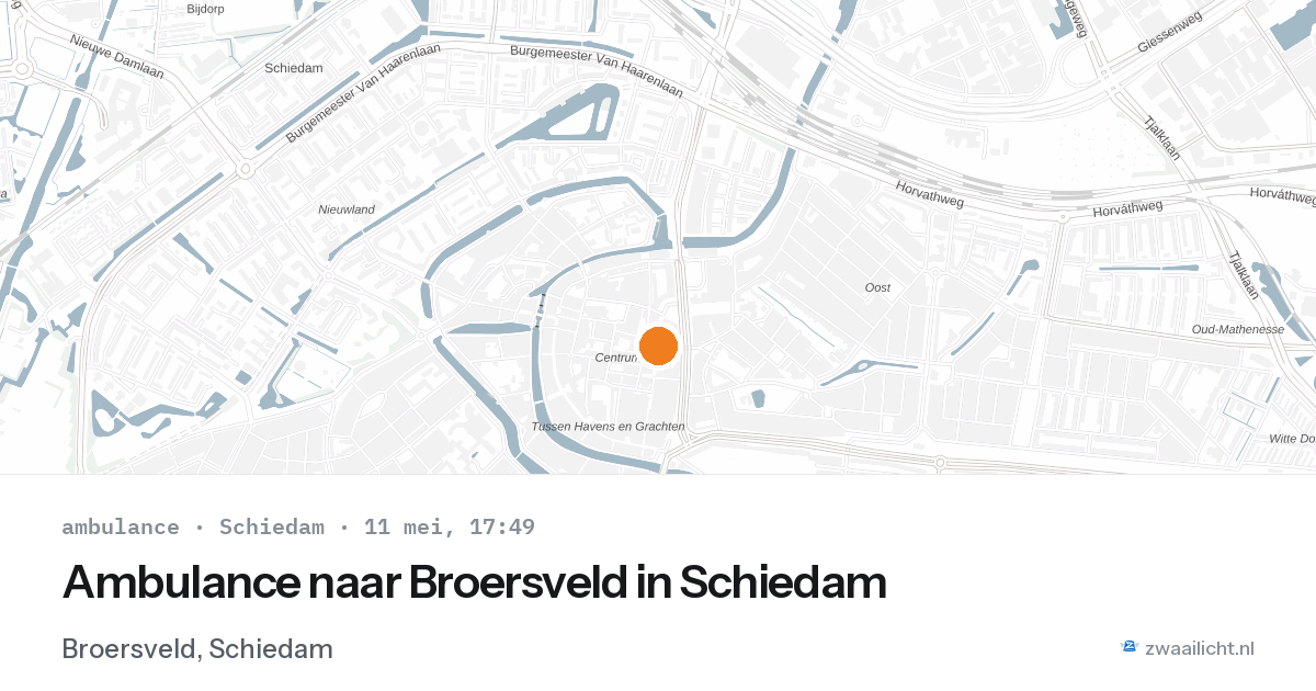 Ambulance naar Broersveld in Schiedam — 1 feb 2026