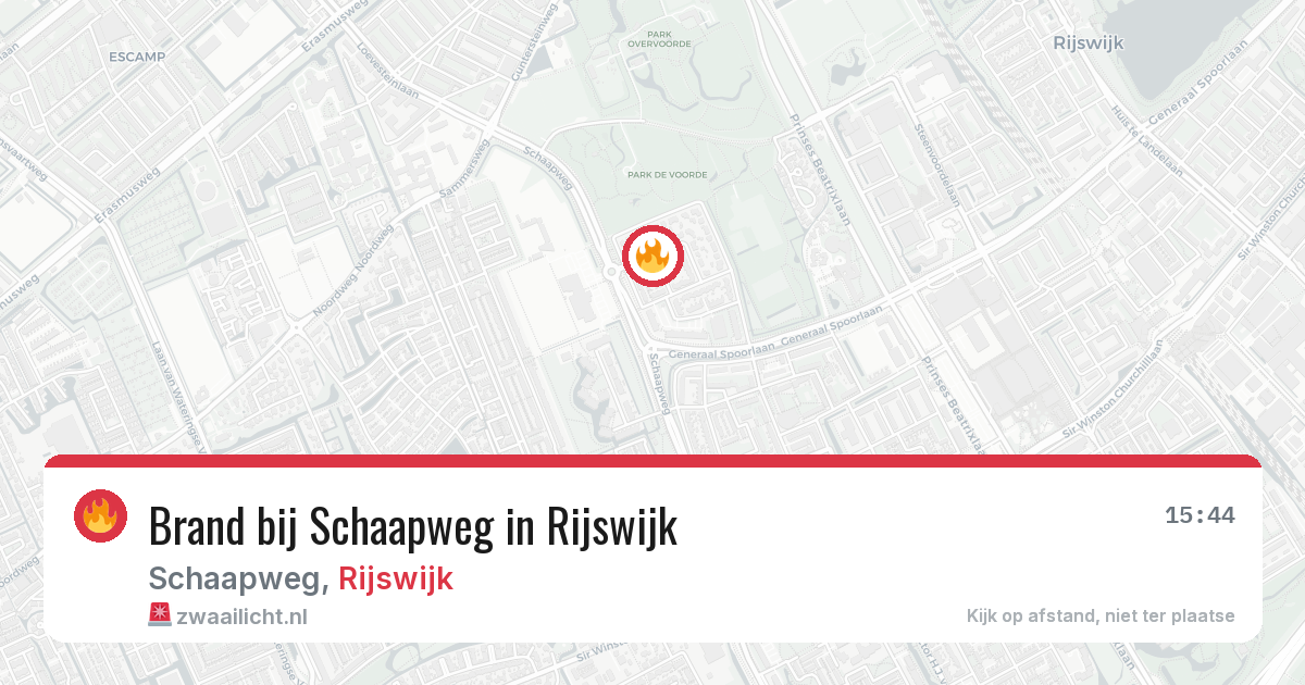 Brand bij Schaapweg in Rijswijk — 24 mrt 2026