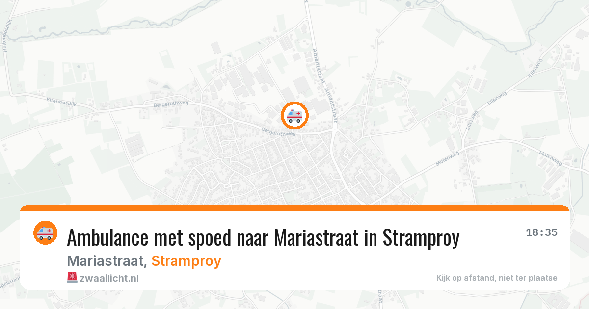 Ambulance met spoed naar Mariastraat in Stramproy — 4 jul 2026