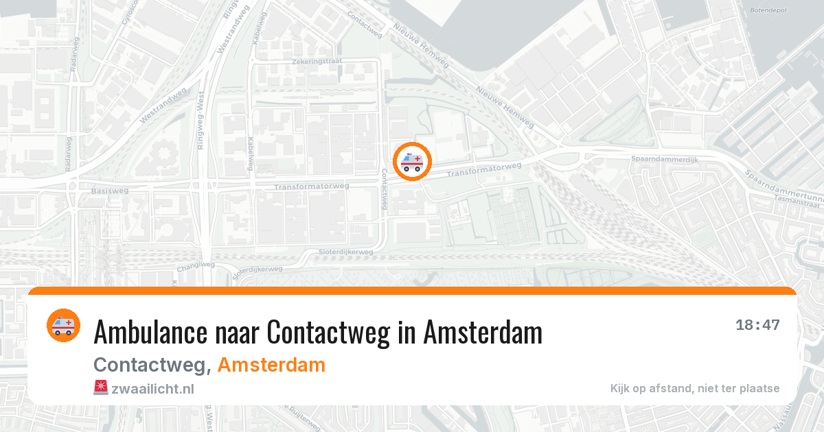Ambulance naar Contactweg in Amsterdam — 27 jun 2026