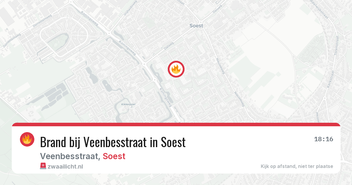 Brand bij Veenbesstraat in Soest — 6 aug 2026