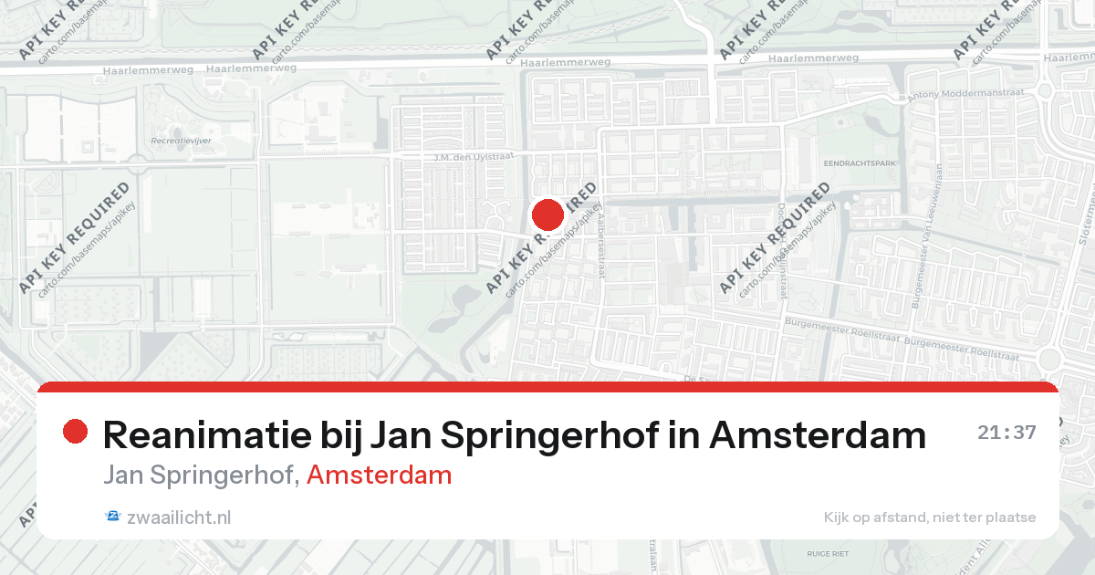 Reanimatie bij Jan Springerhof in Amsterdam — 31 jan 2026
