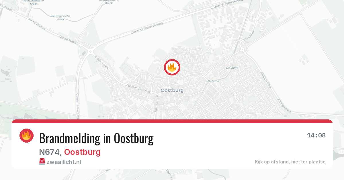 Brandmelding in Oostburg — 9 jul 2026