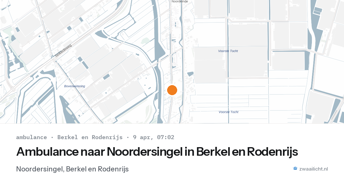 Ambulance naar Noordersingel in Berkel en Rodenrijs — 9 apr 2026