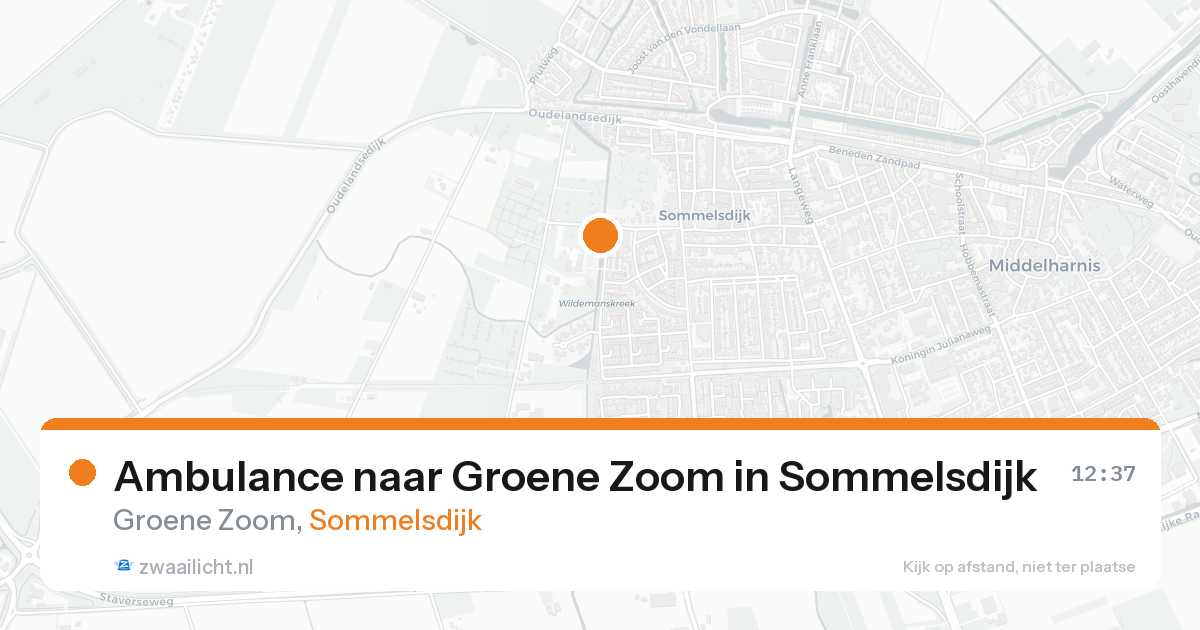 Ambulance naar Groene Zoom in Sommelsdijk — 16 aug 2026