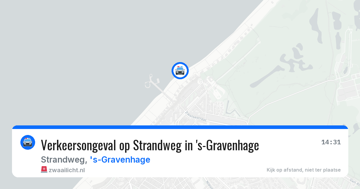 Verkeersongeval op Strandweg in 's-Gravenhage — 24 mei 2026