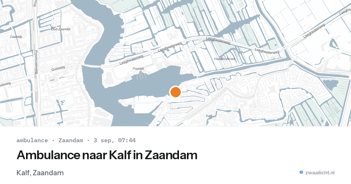 Ambulance naar Kalf in Zaandam — 3 sep 2026
