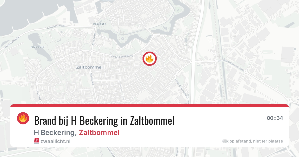 Brand bij H Beckering in Zaltbommel — 9 jun 2026