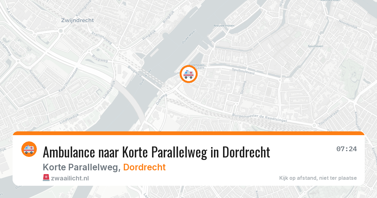 Ambulance naar Korte Parallelweg in Dordrecht — 29 mrt 2026