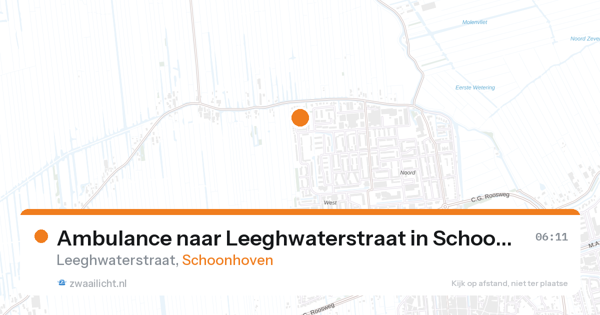 Ambulance naar Leeghwaterstraat in Schoonhoven — 24 aug 2026