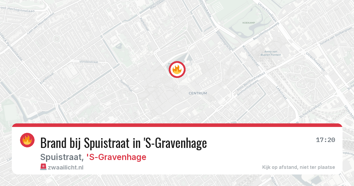 Brand bij Spuistraat in 'S-Gravenhage — 4 jun 2026